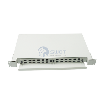White 2U 24 port 19 Inch rack mount slide patch panel ODF - Buy Fiber ...